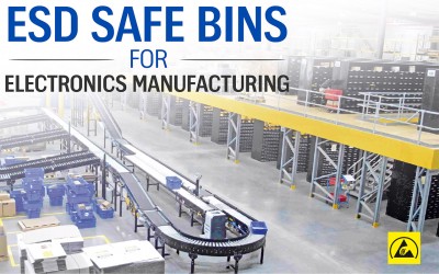 ESD Safe Plastic Bins for Electronics Manufacturing
