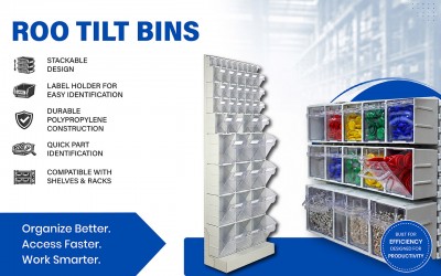 Roo Tilt Bins: The Complete Storage Solution for Faster Access, Better Organization, and Higher Workplace Productivity
