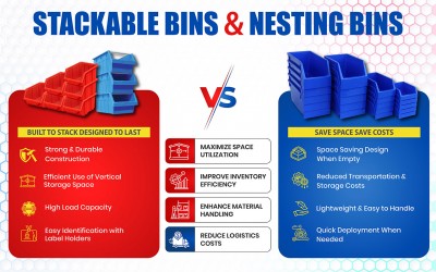 Stackable Bins vs Nesting Bins: Which Storage Solution Is Right for Your Business?