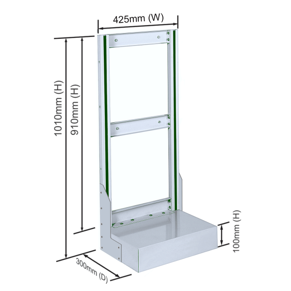 ACO Single Sided Base Unit Stand 425(W) x 1010(H) x 300(D)mm ACO Single Sided Base Unit Stand 425(W) x 1010(H) x 300(D)mm