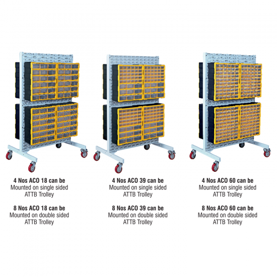 ACO Combination with Tuff Double Sided Louvre Panel Trolley