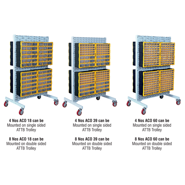ACO Combination with Tuff Double Sided Louvre Panel Trolley