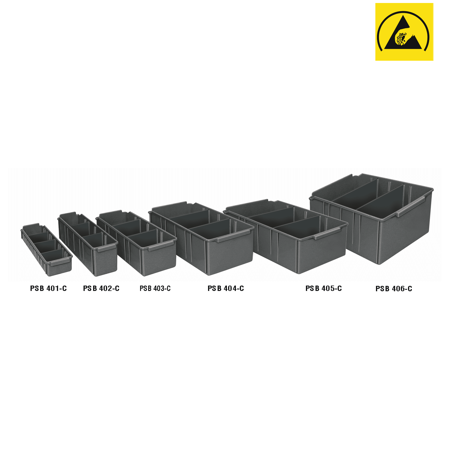 Alkon FPO ESD BINS Safe Panda Shelf Bins Anti Static Bins