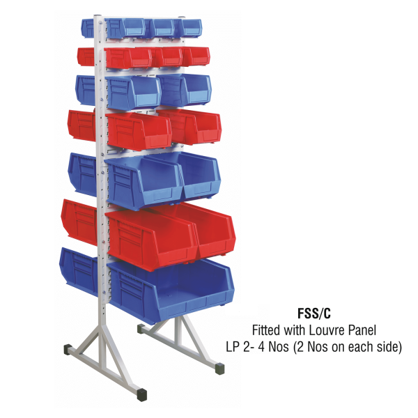 Rhino Tuff Bin on Louvre Panel Stand : FSS/C