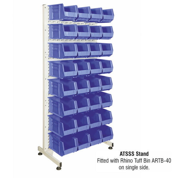 Alkon Tuff Single Sided Stand : ATSSS with Rhino Tuff Bins