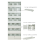 Panda Pigeon Hole Shelving Systems of Depth 300