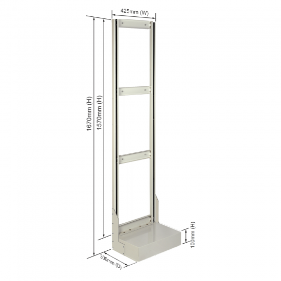 Roo Tilt Bin Unit - Single Sided Size : 425mm (W) x 1670mm (H) x 300mm (D) Roo Tilt Bin Unit - Single Sided Size : 425mm (W) x 1670mm (H) x 300mm (D)