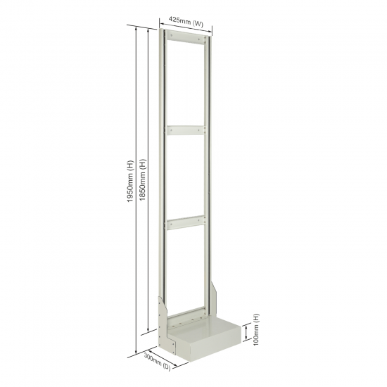 Roo Tilt Bin Unit - Single Sided Size : 425mm (W) x 1950mm (H) x 300mm (D)