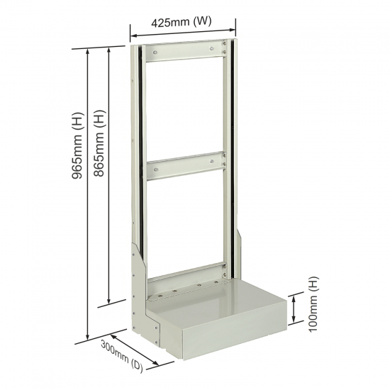 Roo Tilt Bin Unit - Single Sided Size : 425mm (W) x 965mm (H) x 300mm (D) Roo Tilt Bin Unit - Single Sided Size : 425mm (W) x 965mm (H) x 300mm (D)