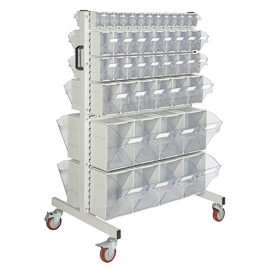 Tuff Trolley - Double Sided With Mixed Roo Tilt Bin Combinations