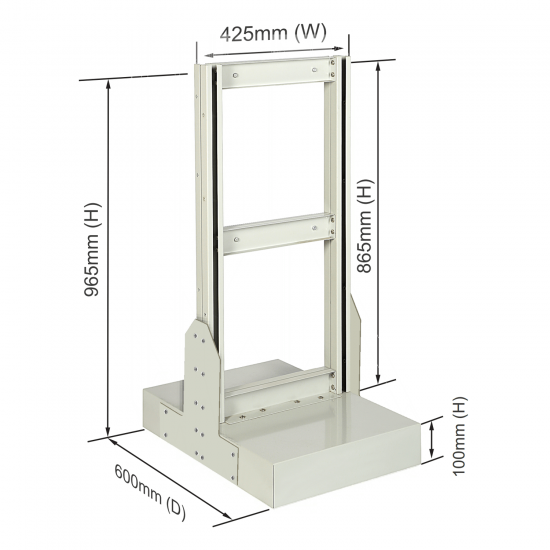 Roo Tilt Bin Unit - Double Sided Size : 425mm (W) x 965mm (H) x 600mm (D)