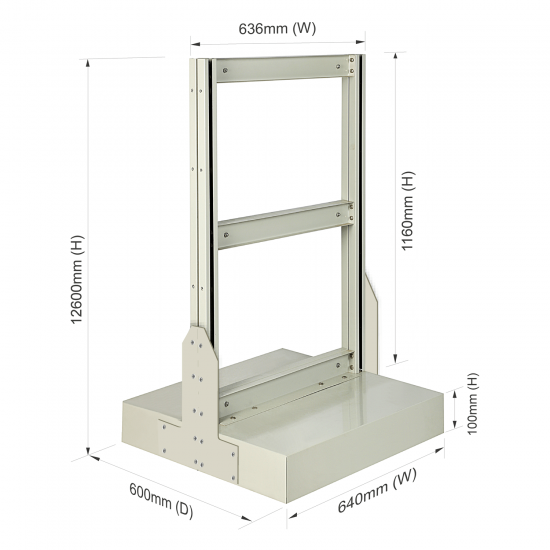 Roo Tilt Bin Unit - Double Sided Size : 640mm (W) x 1260mm (H) x 600mm (D)