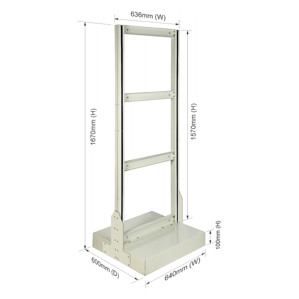 Roo Tilt Bin Unit - Double Sided Size : 640mm (W) x 1670mm (H) x 600mm (D)