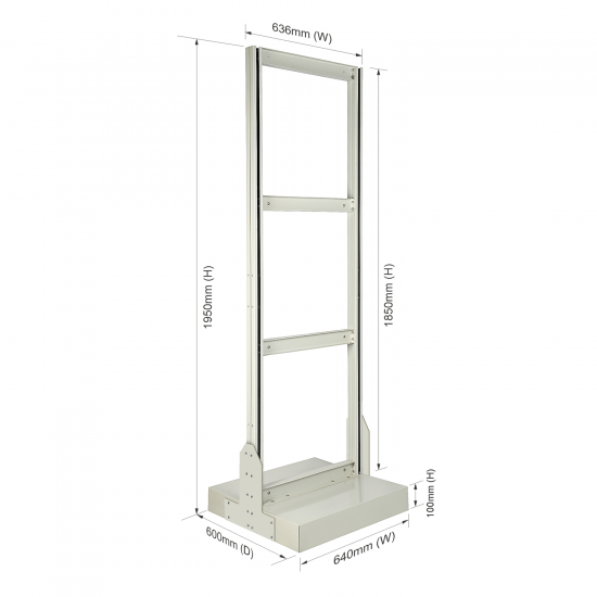 Roo Tilt Bin Unit - Double Sided Size : 640mm (W) x 1950mm (H) x 600mm (D)