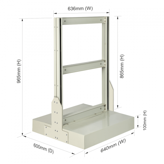 Roo Tilt Bin Unit - Double Sided Size : 640mm (W) x 965mm (H) x 600mm (D)