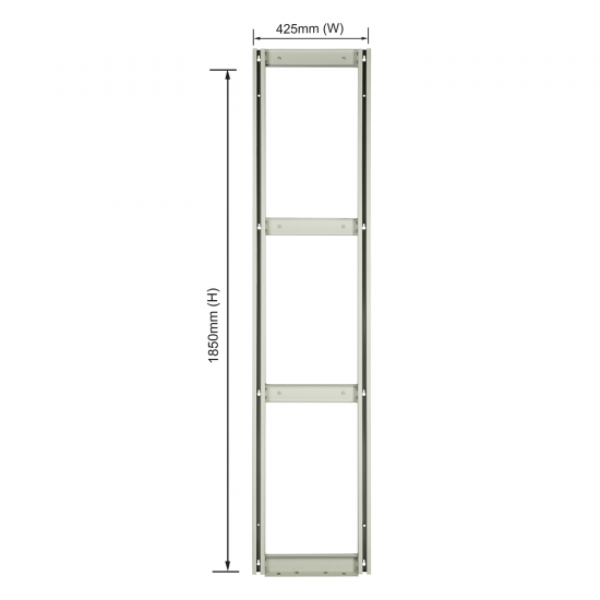 Roo Tilt Bin Unit - Wall Mounted Size : 425mm (W) x 1850mm (H)