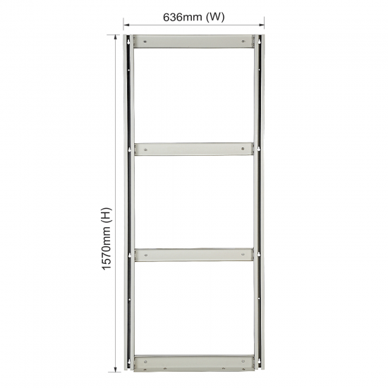 Roo Tilt Bin Unit - Wall Mounted Size : 636mm (W) x 1570mm (H)