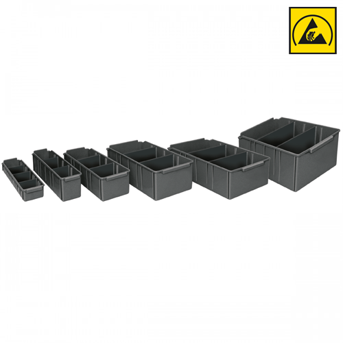 Alkon FPO ESD BINS Safe Panda Shelf Bins Anti Static Bins