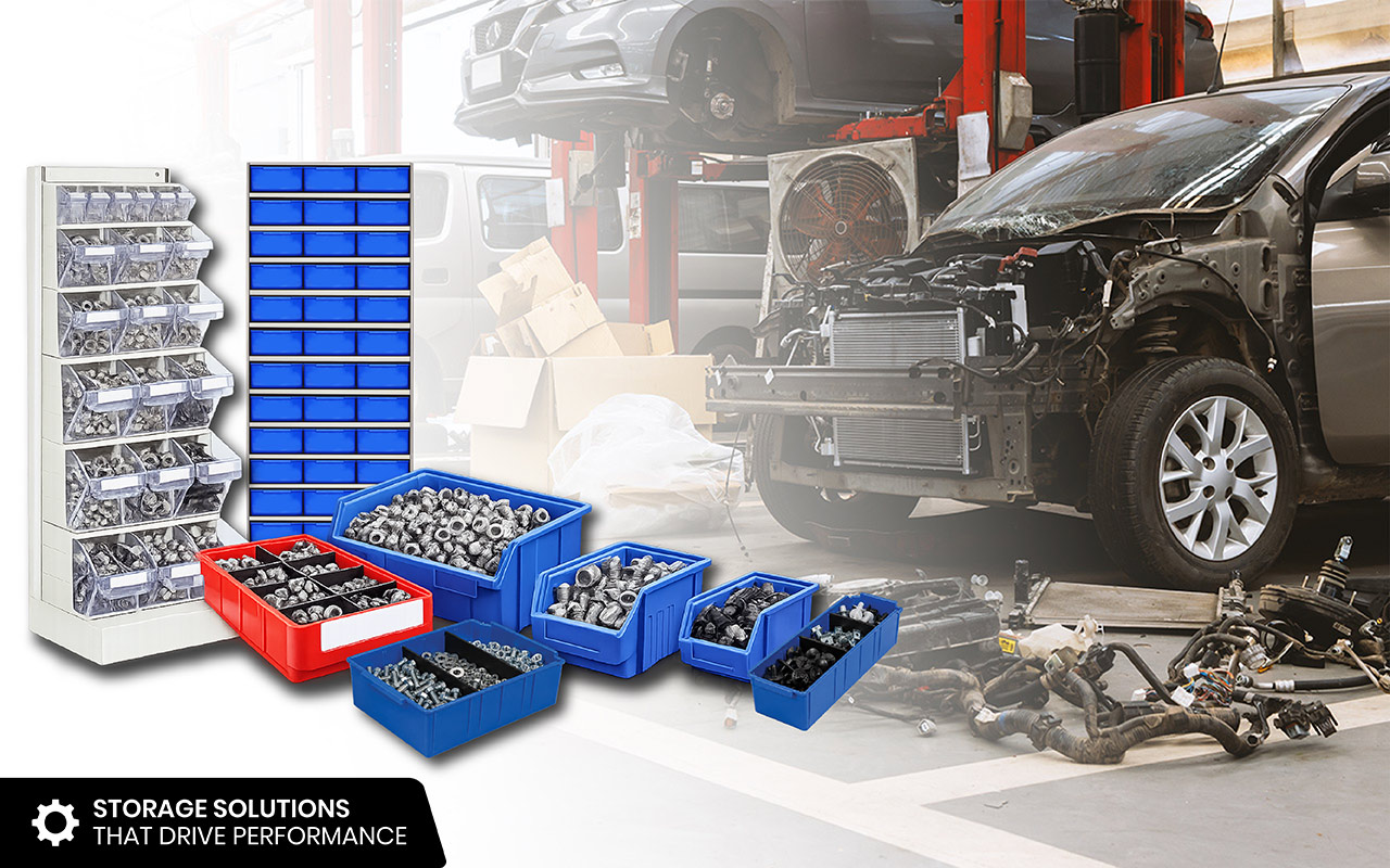 Best Industrial Bins for Automotive Parts & Manufacturing | Automotive Storage Bins